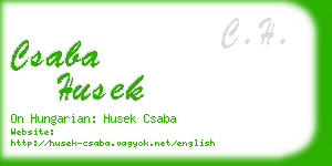 csaba husek business card